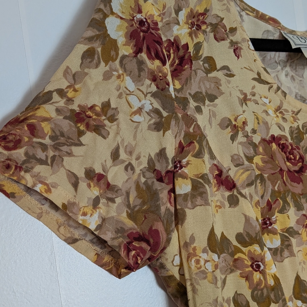 Vintage DBY Floral Corset Back Mini Dress Size 5/Small Boho Cottagecore - Picture 5 of 6